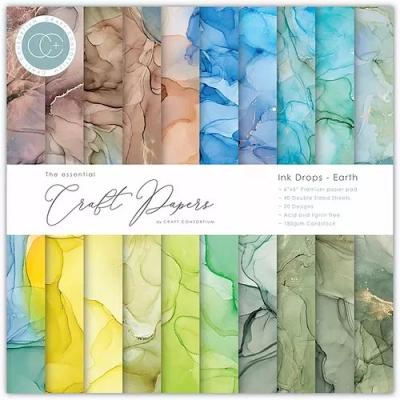 Craft Consortium Designpapier - Ink Drops Earth Paper Pad